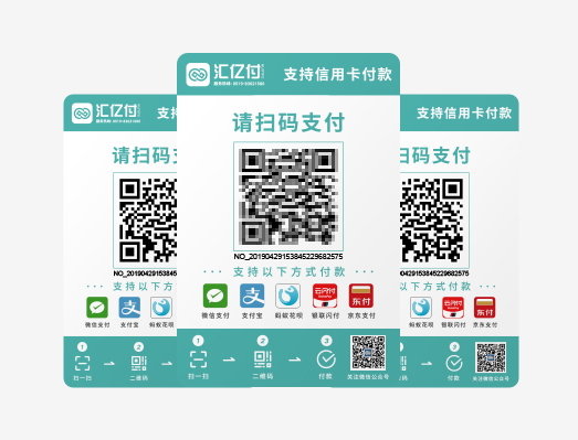 信用卡掃碼付款桌貼